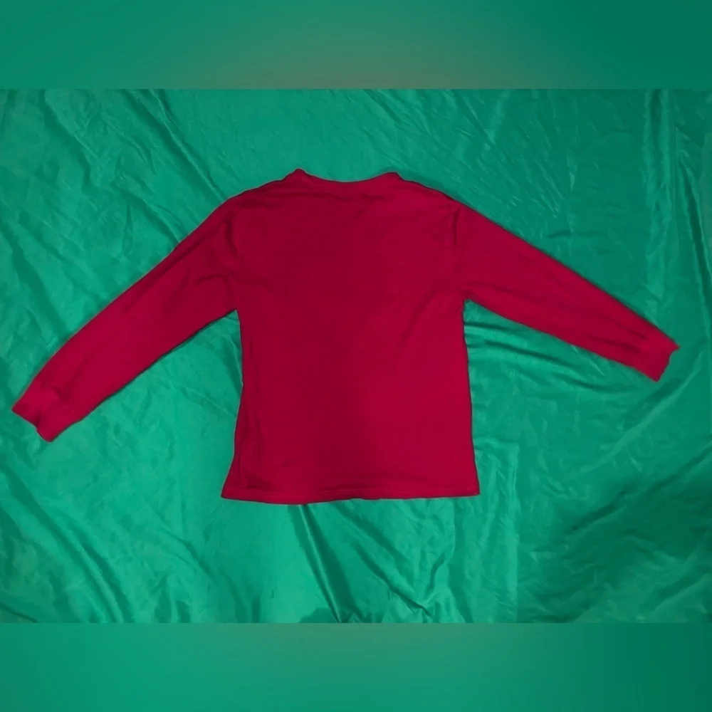 Ralph Lauren Red Long Sleeve Shirt with Bear Design size 10-12